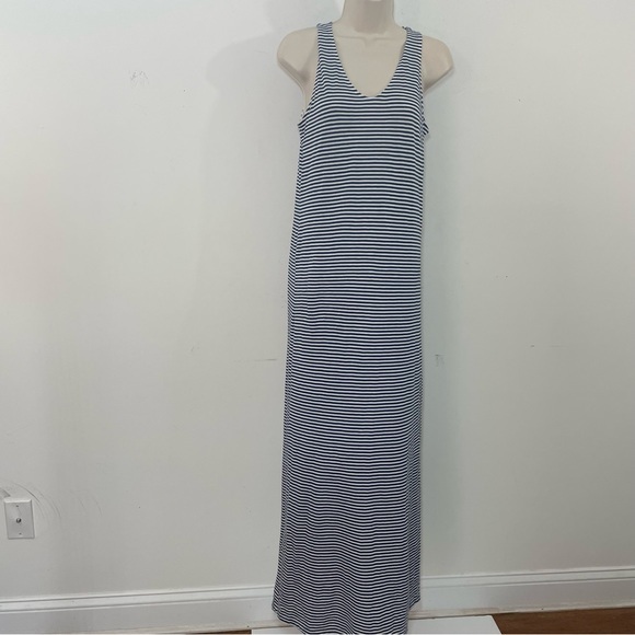 Demylee  striped maxi dress size small v-neck sleeveless causal nautical - Picture 1 of 7